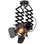 Telescopic Loft Industrial Iron Spotlight Vintage Ceiling Lights LED Shop Light Track Light