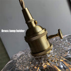 E27 Lotus Leaf Glass Gold Copper Modern Nordic Pendant Lights Hanging Lamp Kitchen Island Lamp Flower Ceiling Lamp Living Room Pendant Lamp