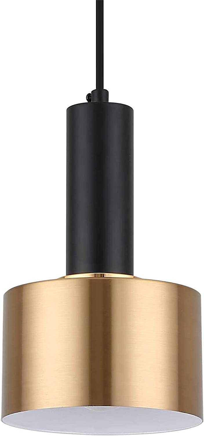 E26 Pendant Light Fixture - Modern Gold & Black Hanging Light for Kitchen Island, Dining Room, Bedroom, Living Room - Adjustable Nordic Style Chandelier