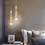 Dia 6CM L36CM E26 LED Gold Modern Nordic Acrylic Pendant Light Fixtures Dinning Room Hanging Lights Ceiling Adjustable Holder Spotlight for Kitchen Island Lighting