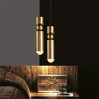 Dia 6CM L36CM E26 LED Gold Modern Nordic Acrylic Pendant Light Fixtures Dinning Room Hanging Lights Ceiling Adjustable Holder Spotlight for Kitchen Island Lighting