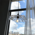 E27 Lotus Leaf Glass Gold Copper Modern Nordic Pendant Lights Hanging Lamp Kitchen Island Lamp Flower Ceiling Lamp Living Room Pendant Lamp