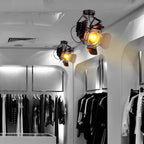 Telescopic Loft Industrial Iron Spotlight Vintage Ceiling Lights LED Shop Light Track Light