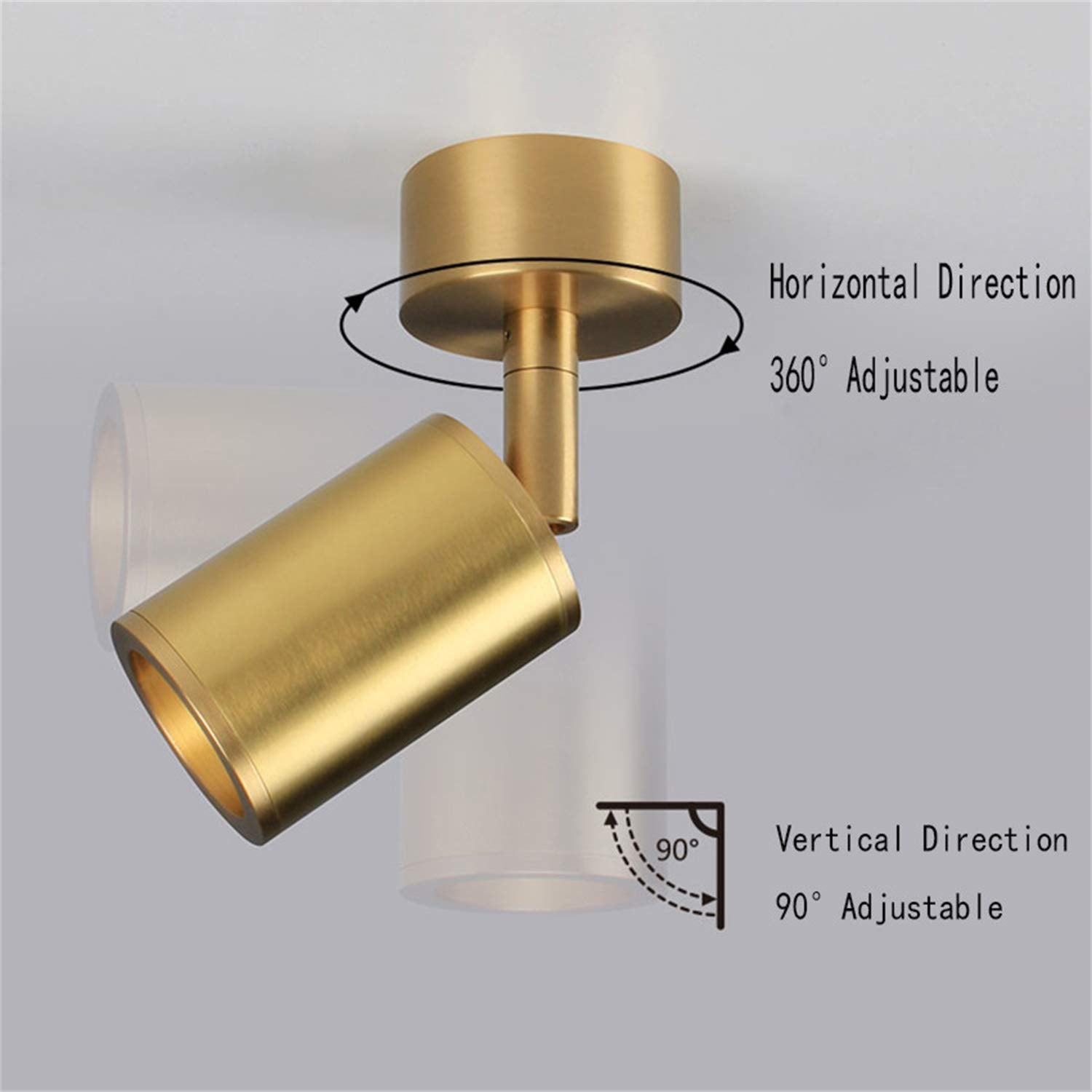 Gu10 Modern Gold Led Ceiling Spot Light 360° Adjustable Downlight Ceiling Light Clothing Shop Showrooms Exhibition Spotlight Picture Light Display Focus Commercial Lighting
