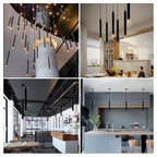 110V 12w 3000k Dia 5CM L40CM Tube LED COB Modern Pendant Lights Spot Light Downlight Hanging Lamp for Kitchen Island Dining Room Bar Counter Shop