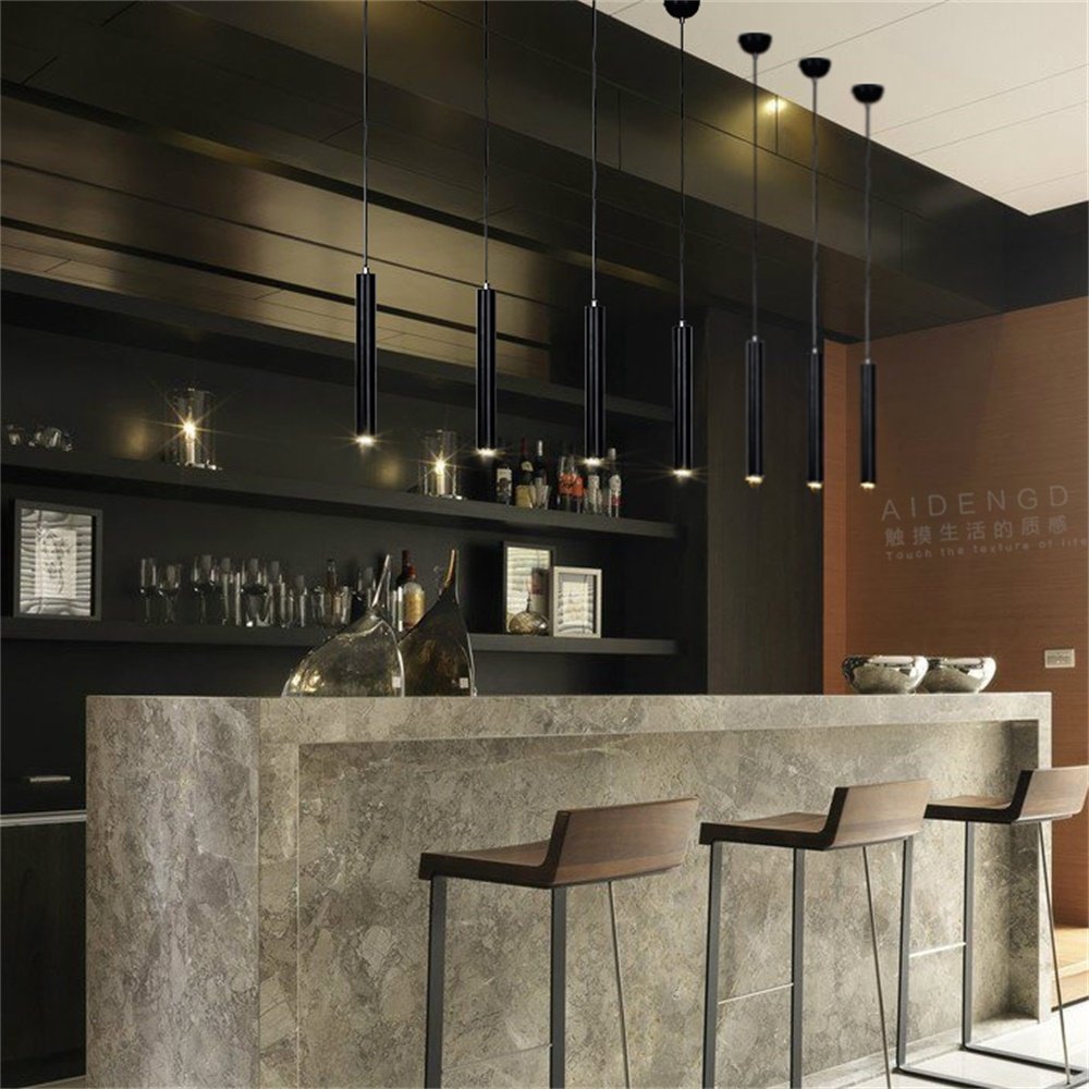 110V 12w 3000k Dia 5CM L40CM Tube LED COB Modern Pendant Lights Spot Light Downlight Hanging Lamp for Kitchen Island Dining Room Bar Counter Shop
